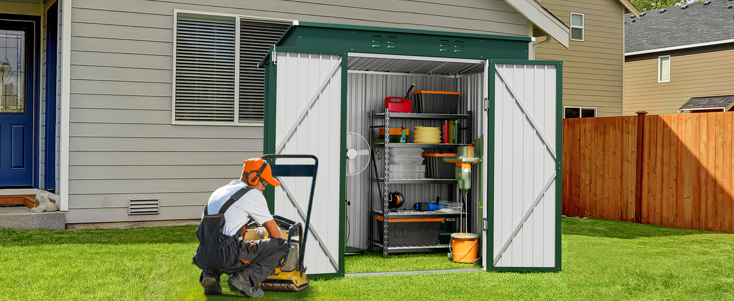 Gizoon 6' x 4'Outdoor Storage Shed