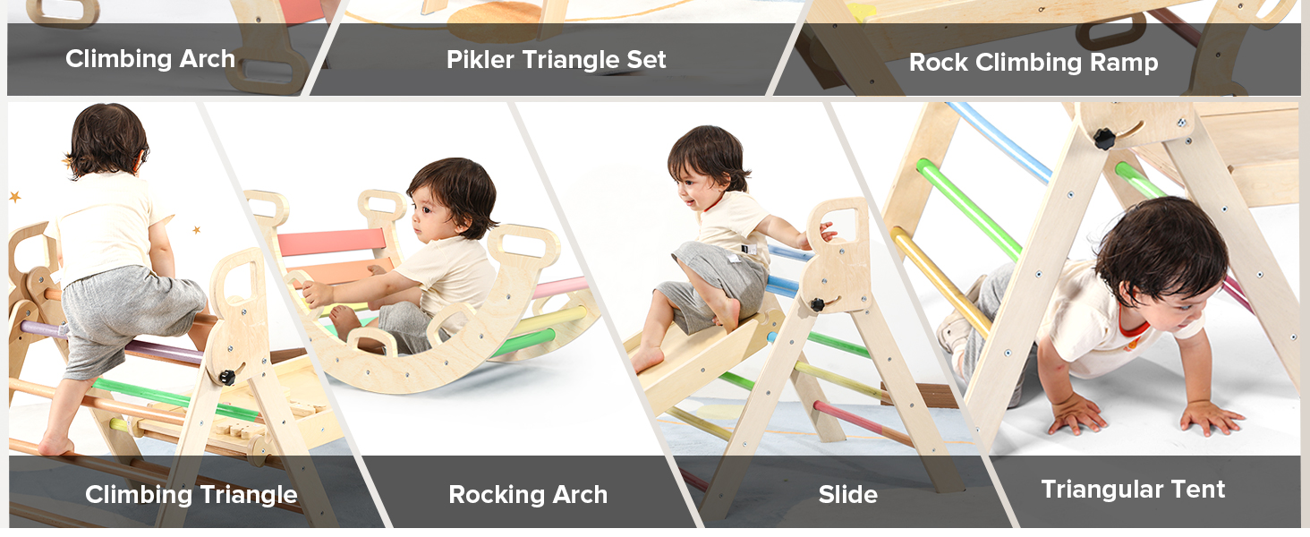 pikler triangle climbing set