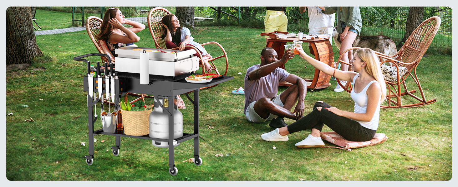 Multi-Functional Grill Cart