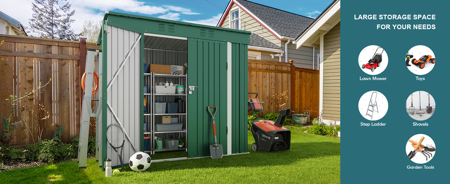  6' x 4' Outdoor Storage Shed