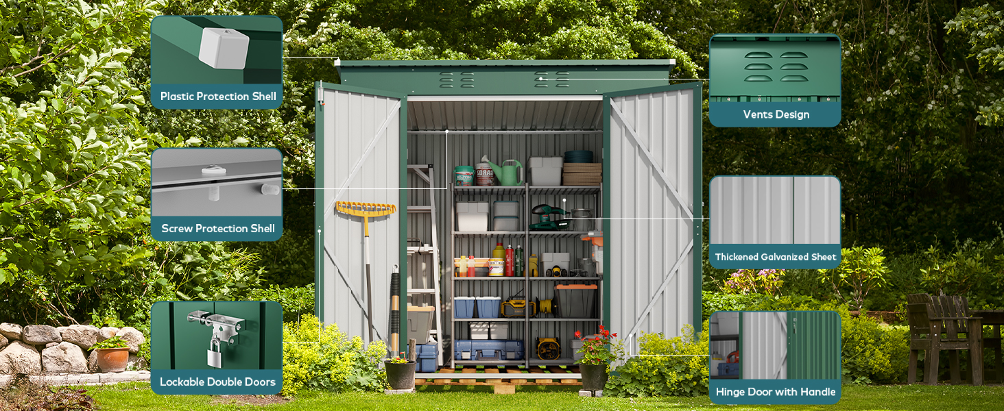  6' x 4' Outdoor Storage Shed