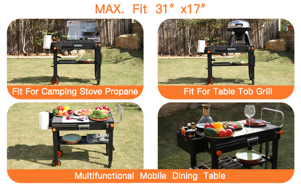 Daintyso portable Griddle Stand Grill Table