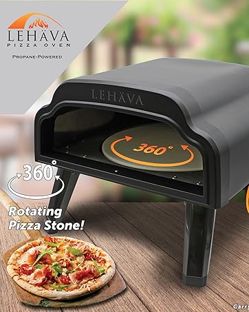 Flame King LEHAVA 14-inch Portable Outdoor Pizza Oven Countertop with Cover Bag