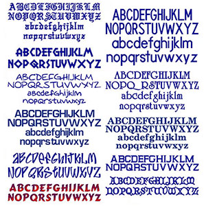  199 BUILT-IN DIGITIZED FONTS, choose from many Lettering designs available in the software